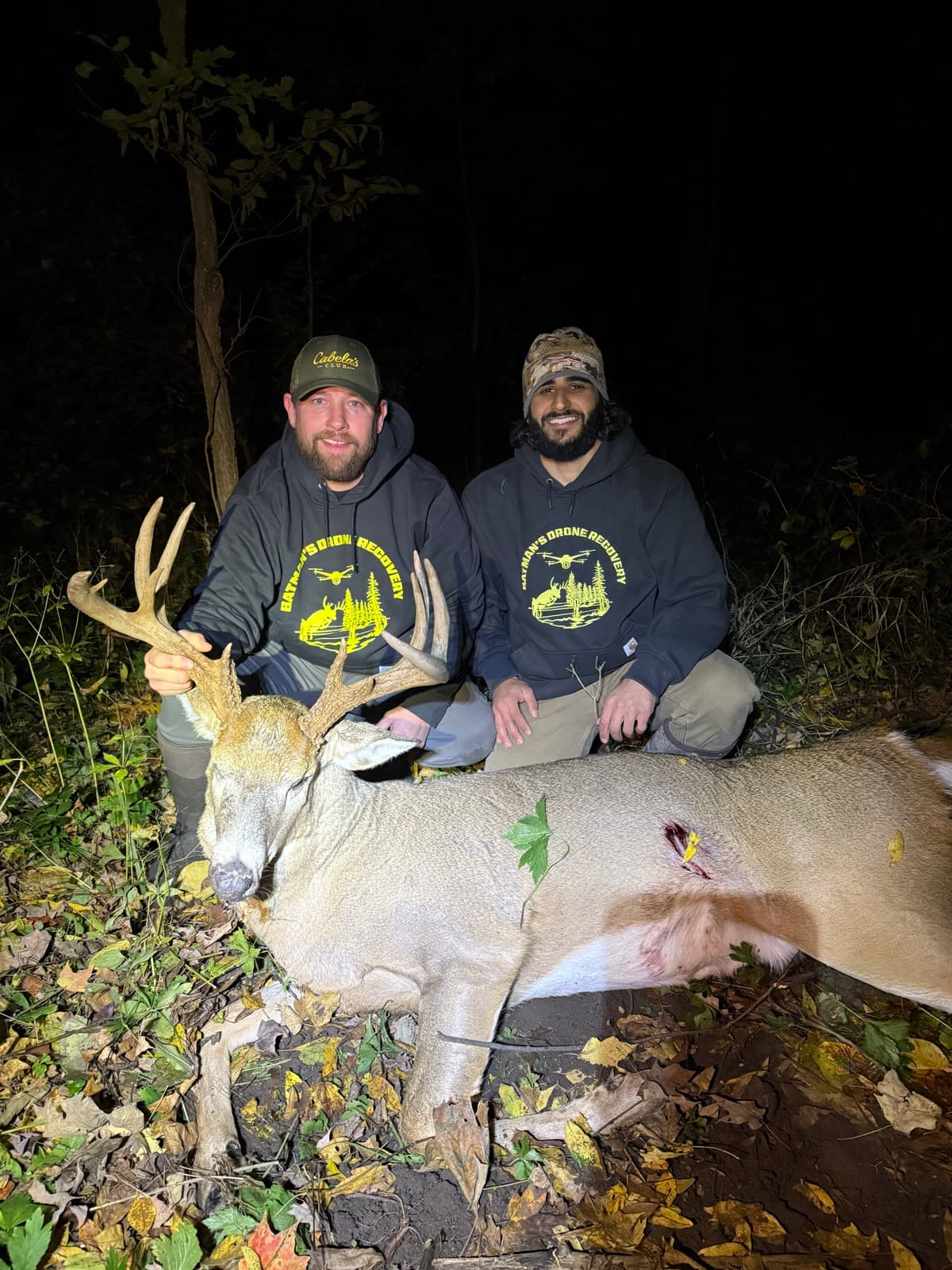 Late-night buck recovery in heavy cover